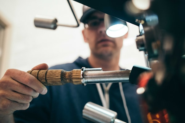 Skilled worker with electrical tool